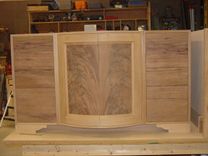 Crotch Mahogany Radius Door Vanity 2 small