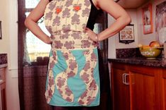 Reversible Octopus/ Pineapple Apron 3 small
