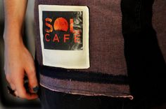 Reversible Upcycled Denim & Feed Sack Apron 38 small