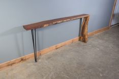 Live Edge Black Walnut Waterfall Console Table 6 small