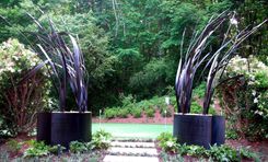 Steel Garden Sculpture: Leaves And Grass 1 small