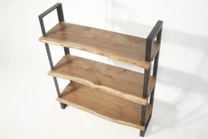 Walnut + Steel Bookcase 1 small