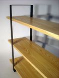 Flat Bar Bookcase - Ash & Steel 2 small