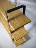 Flat Bar Bookcase - Ash & Steel 3 small
