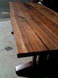 Live Edge Walnut Dining Table - Tressel Legs 4 small