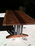 Live Edge Walnut Dining Table - Tressel Legs 5 small