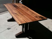 Live Edge Walnut Dining Table - Tressel Legs 6 small