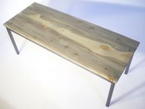 Blue Pine + Sanded Steel Coffee Table 2 small