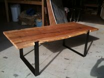 Inset I-Beam Dinine Table And Matching Bench 1 small