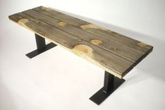 .Blue Pine And Steel Channel Bench 1 small