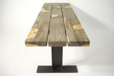 .Blue Pine And Steel Channel Bench 4 small