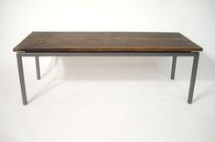 Walnut And Steel Coffee Table 4 small