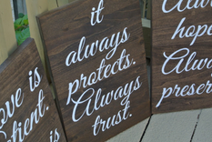 Wood Wedding Aisle Signs, Rustic Wooden Decor Wedding Ceremony 5 small