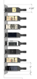 (Wall Mount / Blade Series ) Double Bottle Cork Facing Wine Display 2 small