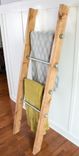 Wooden Ladder W/ Industrial Pipe - Blanket Ladder - Quilt Rack - Housewarming Gift 5 small