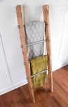 Wooden Ladder W/ Industrial Pipe - Blanket Ladder - Quilt Rack - Housewarming Gift 4 small