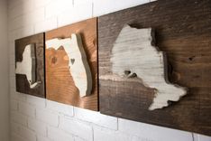 Large Wood State Sign, 3 States - Custom State Sign - Home State Sign - Wall Art - Newlywed Gift 5 small
