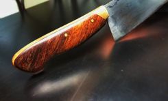 Santoku- 15 Layer Polished Stainless Steel With White Paper Center Core 3 small