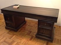 Solid Wood Handcrafted Executive Big Boss Desk W/ 4 Drawers 3 small