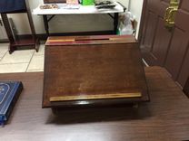 Antique Handmade Segmented Solid Wood Shtender/Lectern W/ Envelope Slot 1 small
