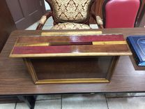 Antique Handmade Segmented Solid Wood Shtender/Lectern W/ Envelope Slot 4 small