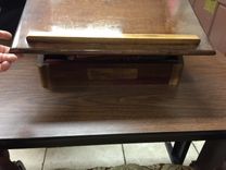 Antique Handmade Segmented Solid Wood Shtender/Lectern W/ Envelope Slot 3 small