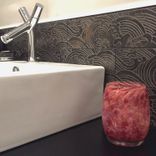 Votive Candle Holder. Hand Blown Art Glass In Pink. 2 small