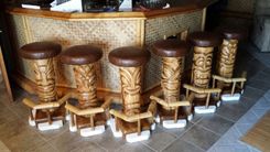 Outdoor Tiki 6-Pack Bar Stools 1 small