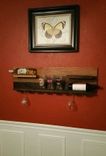 Wall Mounted Wine Rack Holds 7 Bottles And Glasses 1 small
