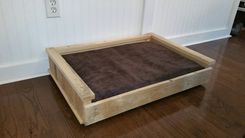 Recycled Wood Dog Bed With 2" Poly Foam Pillow. Free Personalization 2 small