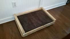 Recycled Wood Dog Bed With 2" Poly Foam Pillow. Free Personalization 1 small
