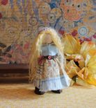 Custom Wooden Head Bendy Doll, 5 1 small