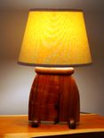 Hawaiian Koa Wood Art Deco Slab Table Lamp 1 small