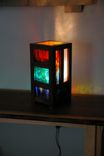 Mission/Prairie Style Stained Glass Table/Accent Lamp 3 small