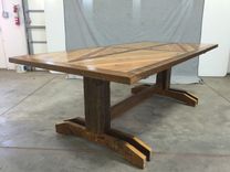 Reclaimed Wood Harvest Dining Room Table 4 small