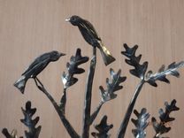 Oak And Birds Floor Lamp 2 small