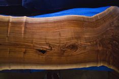 Modern Black Walnut Live Edge Dining / Conferencetable 6 small