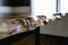 Modern Walnut Live Edge Desk 3 small