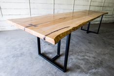 Modern Maple Live Edge Dining Table 1 small