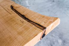 Modern Maple Live Edge Dining Table 5 small