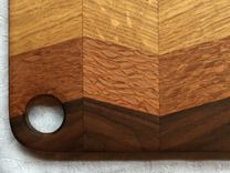 Hardwood Cutting Board - Chevron Pattern 4 small