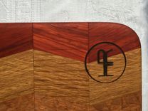 Hardwood Cutting Board - Chevron Pattern 2 small