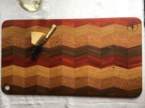 Hardwood Cutting Board - Chevron Pattern 5 small