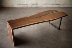 Waterfall Edge Walnut Bench Or Coffee Table 5 small
