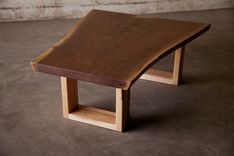 Live Edge Walnut Coffee Table With Maple Base 1 small
