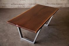 Live Edge Walnut Coffee Table With Powder Coated Steel Base 4 small