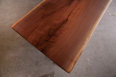 Live Edge Walnut Coffee Table With Powder Coated Steel Base 6 small
