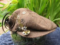 Hat: Newsboy Style With Steampunk Accessories 1 small
