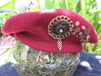 Hat: Beret With Steampunk Accessories 2 small