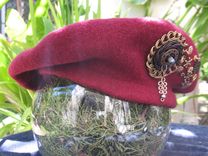 Hat: Beret With Steampunk Accessories 3 small